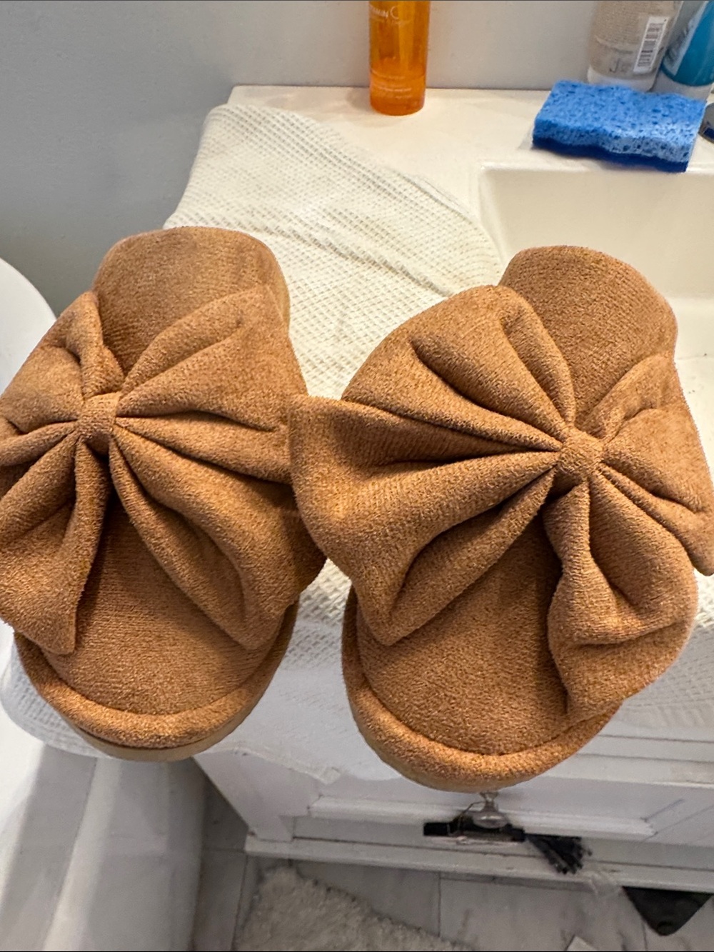 Women’s Bow Slide Slippers - Tan